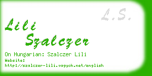 lili szalczer business card